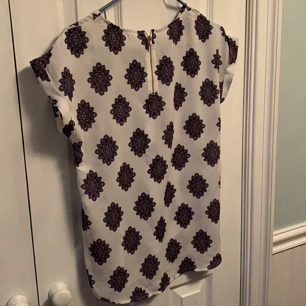 Pink Republic blouse Ivory Paisley top - size Medium - Picture 5 of 12